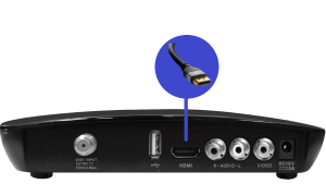توصيل شاشة التلفزيون والرسيفر بكابل HDMI